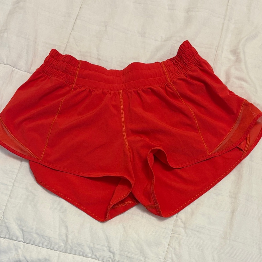 Lululemon size 6 red hotty hot shorts in excellent condition!